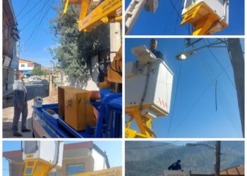 وضعیت روشنایی معابر شهر قرق بهبود یافت